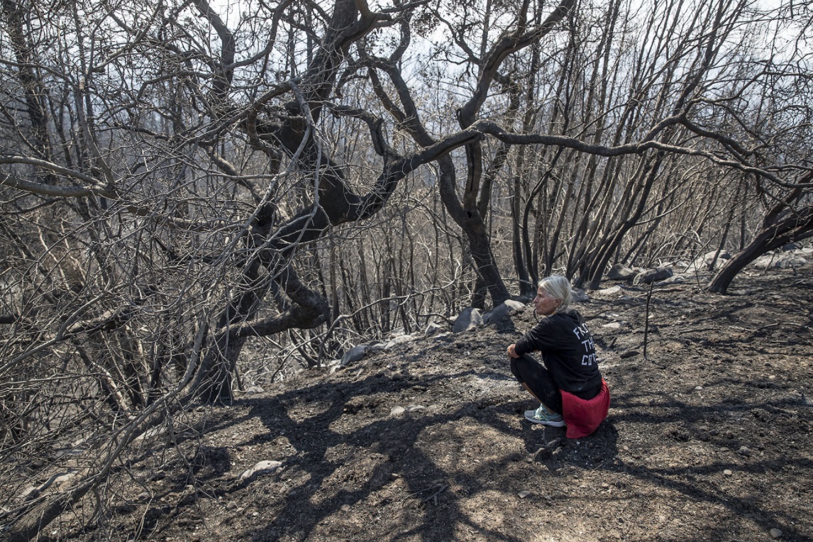 «Мы были в режиме выживания». Пара целую ночь спасалась в бассейне от пожара, уничтожавшего всё вокруг