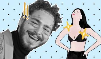 Фанатка показала грудь Post Malone, но тот был не готов. И выдал такой калейдоскоп эмоций, что угодил в мемы