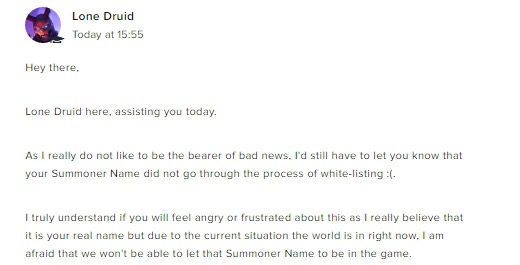 Игрока League of Legends хотят забанить из-за имени, а он в ярости. Виноват не он, а стечение обстоятельств