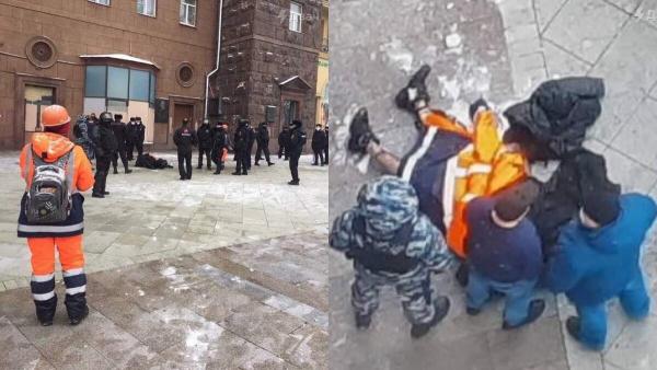 В Москве мужчина совершил попытку самосожжения, и кадры попали на видео. Люди связывают инцидент с протестами