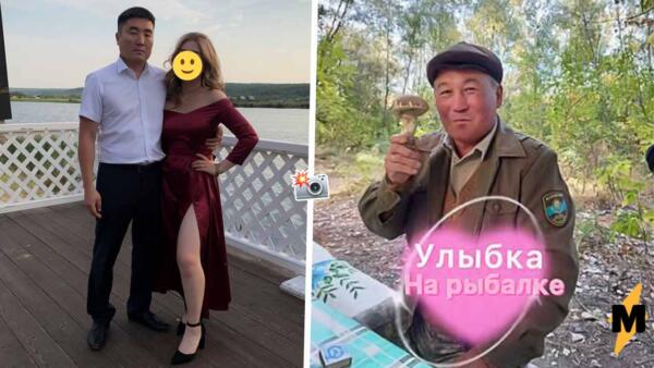 папа с семьёй и папа с рыбой". На фото мужчины мрачные рядом с близкими и счастливые с добычей