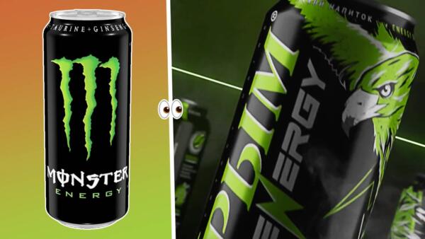 Как Monster Energy. В рекламе российского энергетика кислотно-зелёная банка крутится под дабстеп