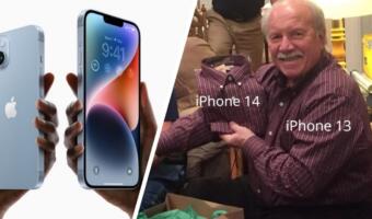 Модель iPhone 14 из презентации Apple попала в мемы о близнецах из-за сходства с предыдущей версией