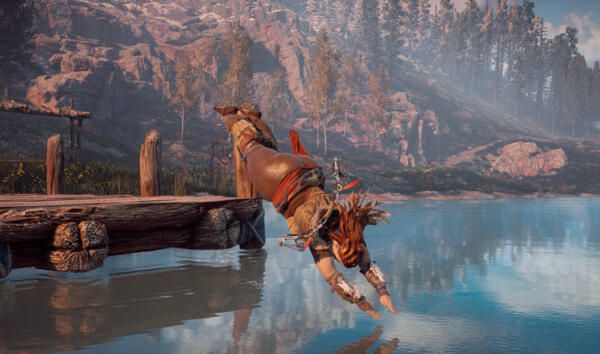 Геймеры тестируют мод для Horizon Zero Dawn. На видео располневшая Элой сурово расправляется с врагами