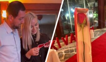 Турок на годовщину свадьбы устроил жене помпезное шоу с коробками. Внутри — открытки и роза <<в гробу>>