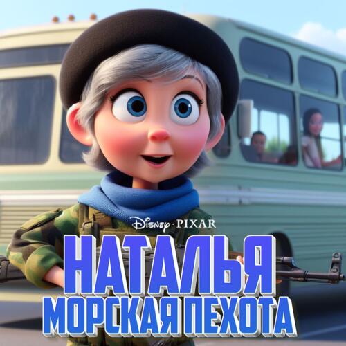 Как бы выглядели герои мемов в Pixar. Женщина в кандибобере и идущий к реке -